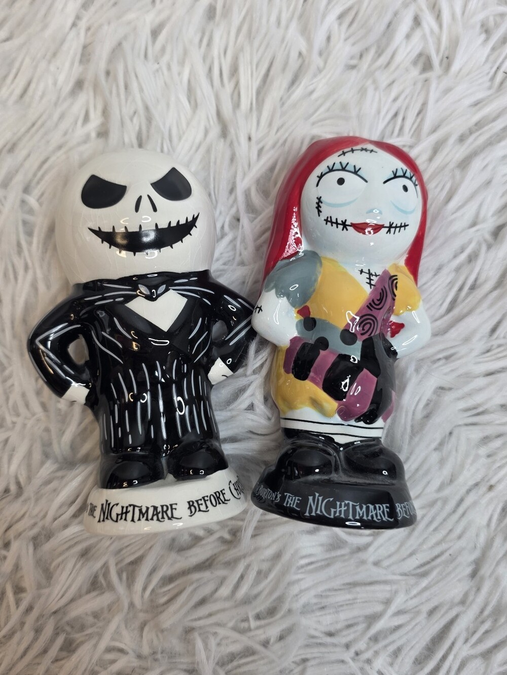 The Nightmare Before Christmas Jack And Sally Salt And Pepper Shakerss.